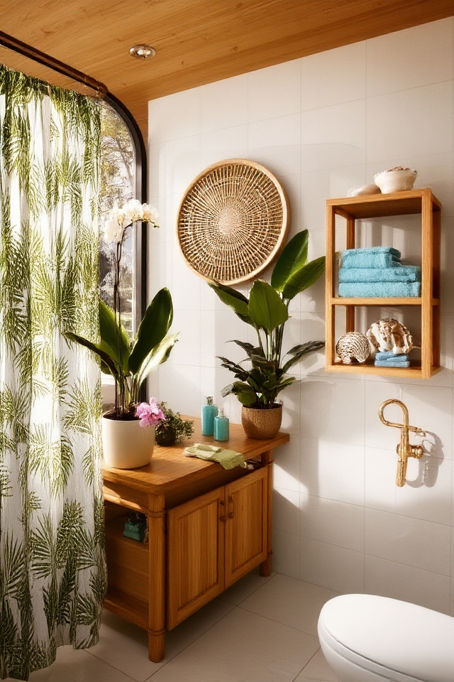 tropical bathroom oasis decor
