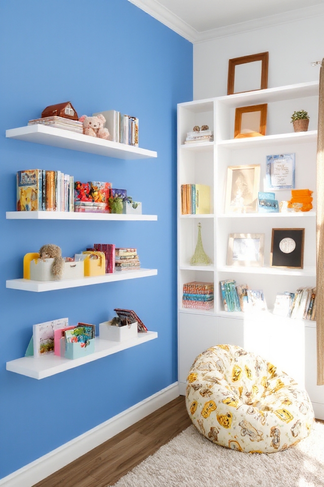 utilize wall mounted shelves effectively