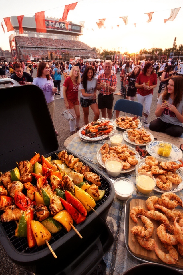 variety of grilled skewers