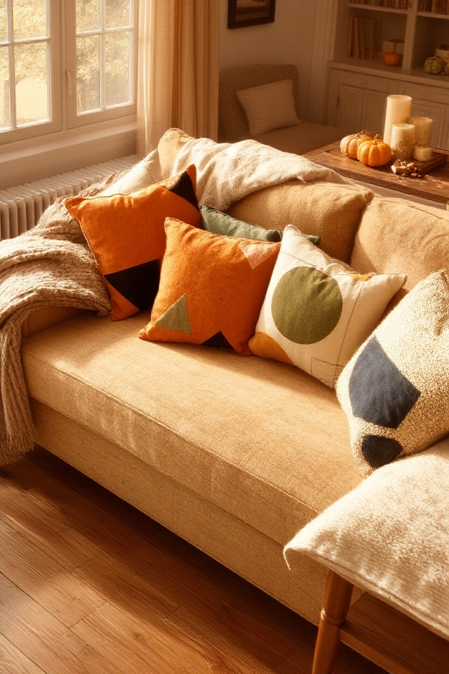 vibrant autumn geometric decor