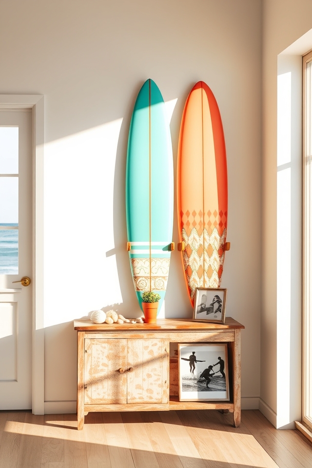 vibrant beach themed wall decor