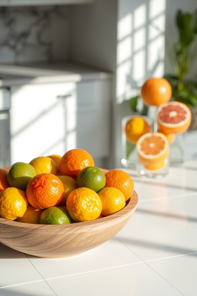 vibrant citrus kitchen decor