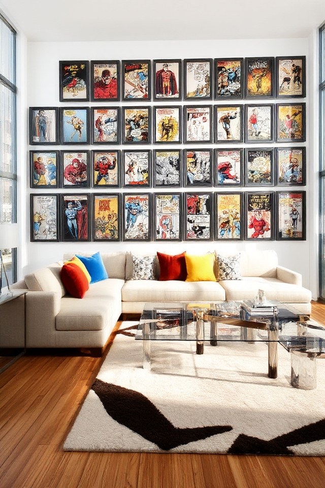 vibrant comic strip decor