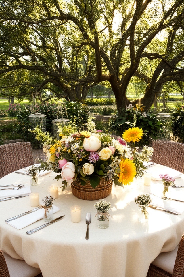 vibrant floral alfresco decor