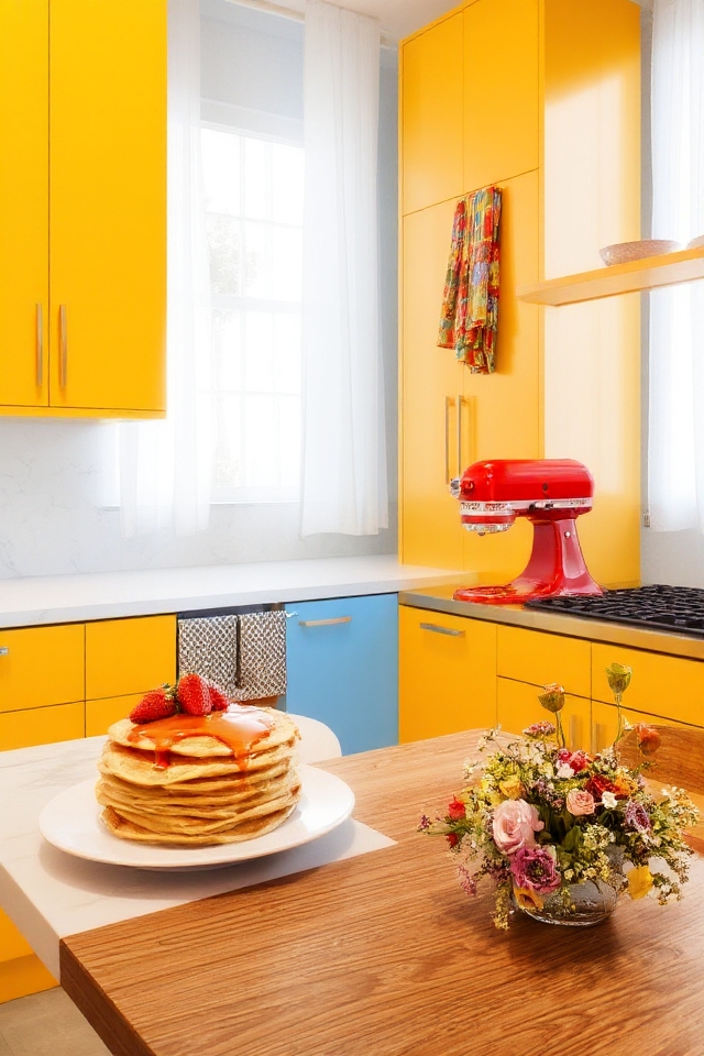 vibrant kitchen cabinet colors