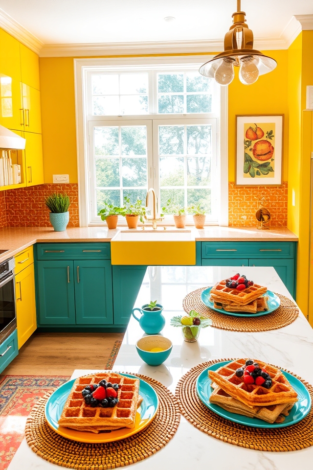vibrant kitchen color transformation