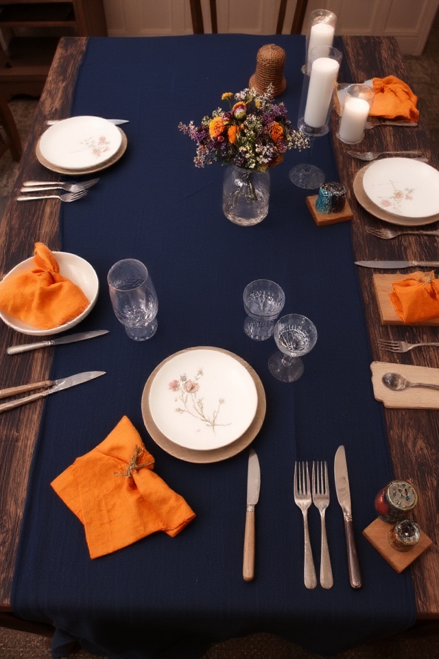 vibrant mismatched table settings