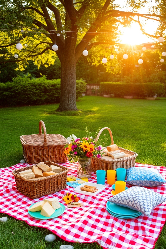 vibrant outdoor picnic celebration