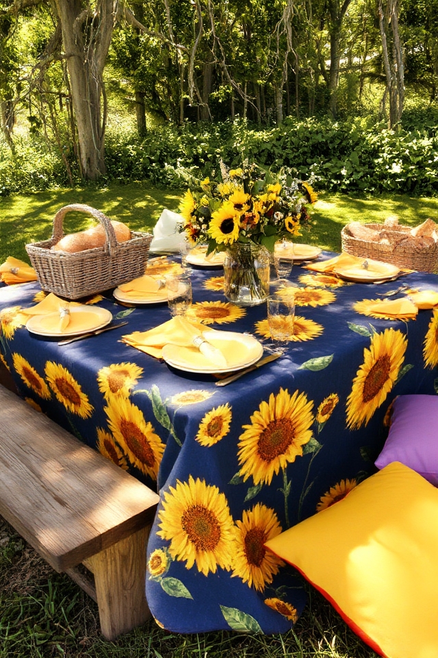 vibrant summer table decor