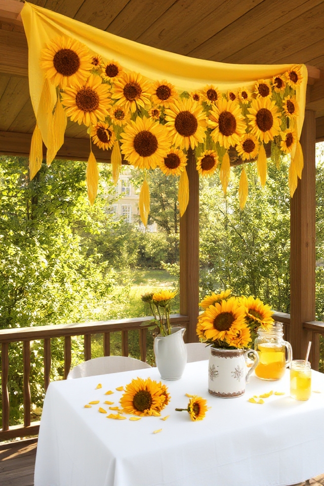 vibrant sunflower festive decorations