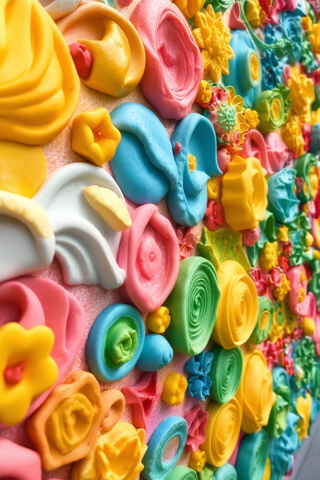 vibrant textured wall artistry