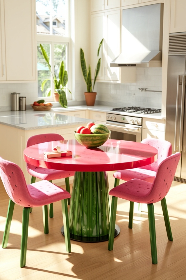vibrant watermelon accent furniture