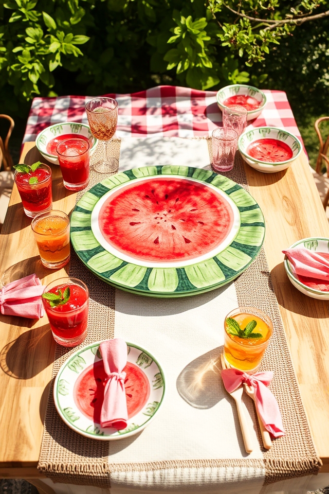 vibrant watermelon dishware collection
