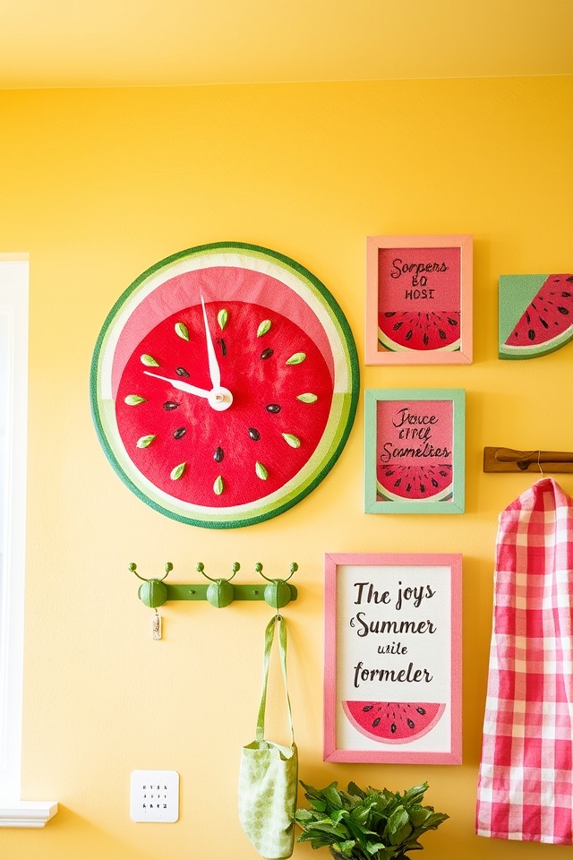 vibrant watermelon themed decor