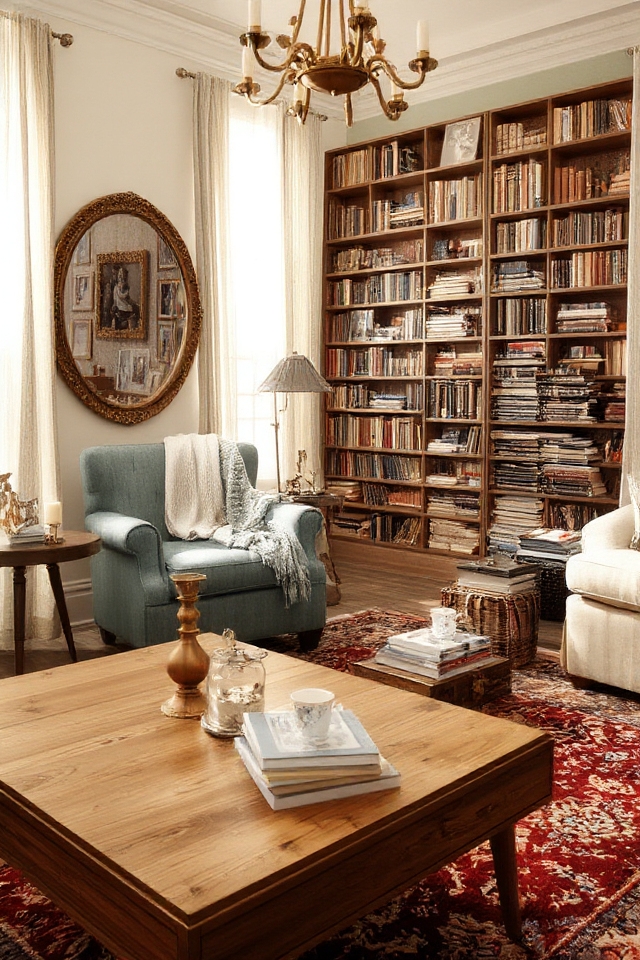 vintage charm enhances living