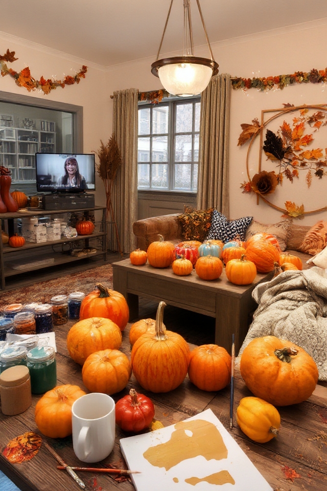 virtual pumpkin painting party