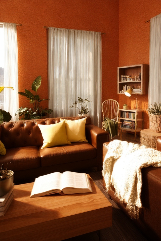 warm earthy living room