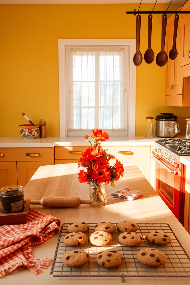 warm kitchen color scheme