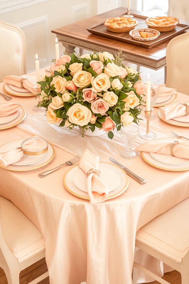 warm peach cream elegance