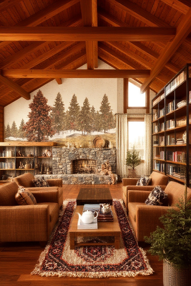 warm rustic retreat vibes