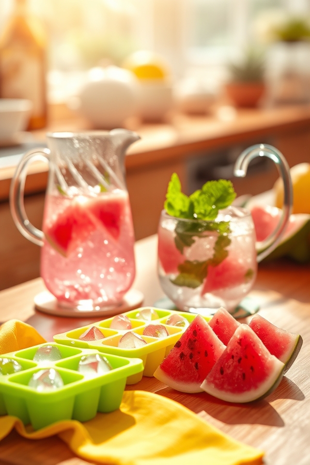 watermelon shaped ice cube trays