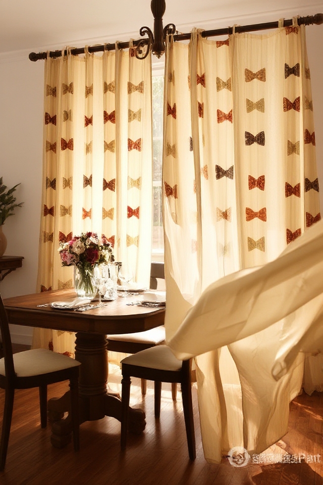 whimsical bow tie curtains