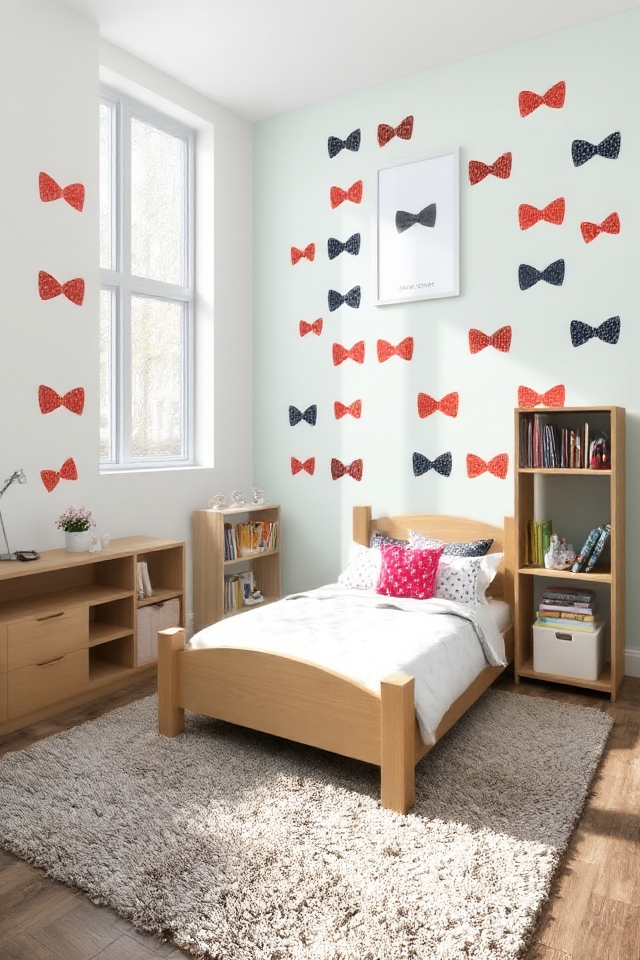 whimsical bow tie decals