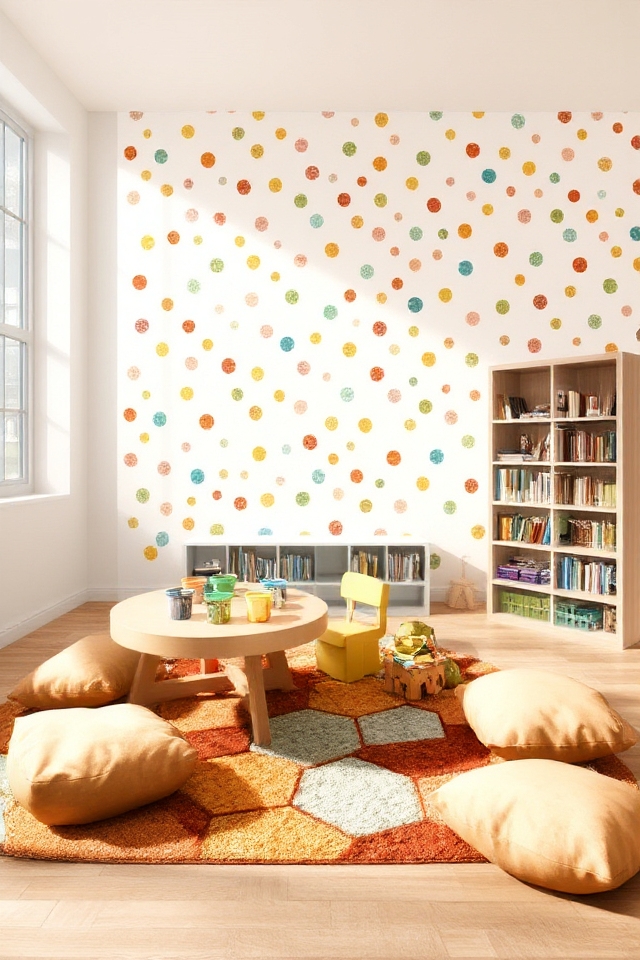 whimsical colorful wall accents