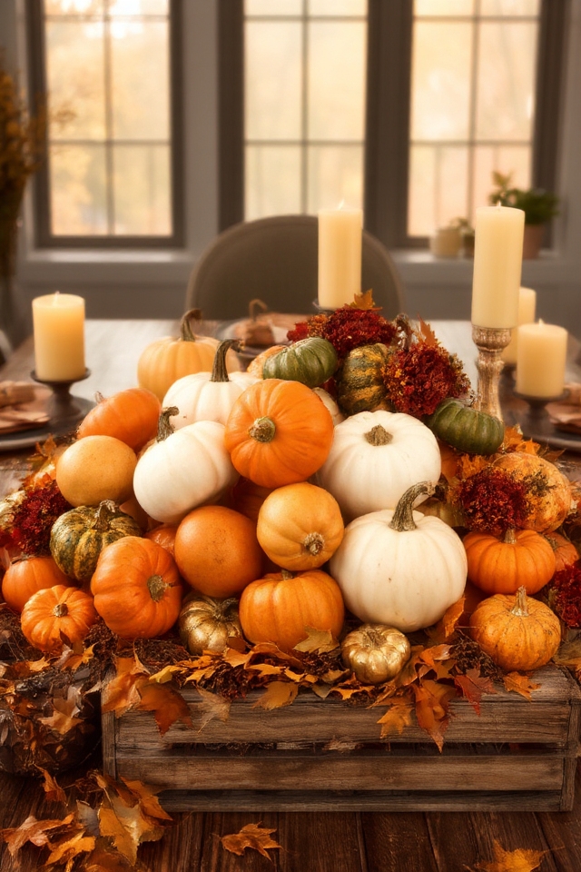 whimsical pumpkin centerpiece arrangements