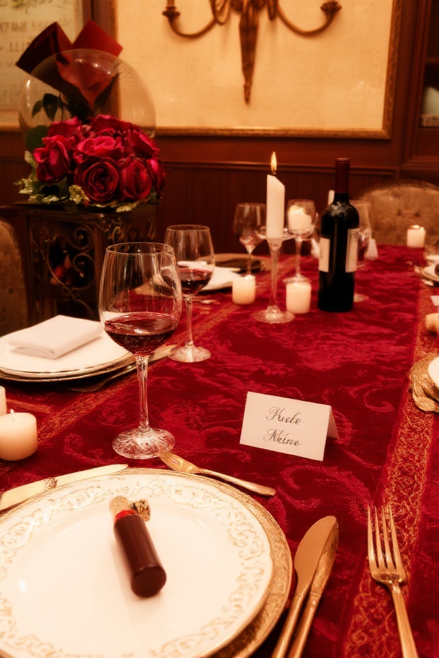 wine themed place cards enhance ambiance