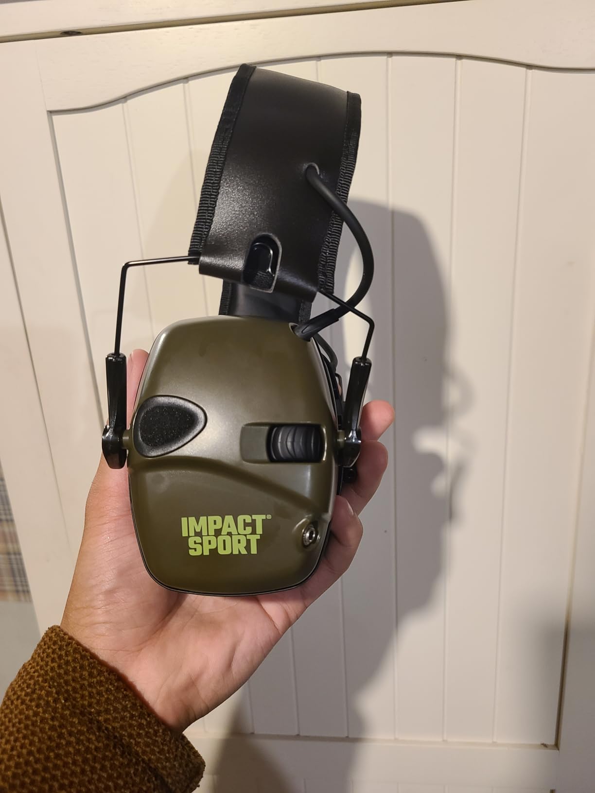 Howad Leight by Honeywell R-01526, Impact Sport Earmuffs, Olive Drab Green. Customer Review Howad Leight by Honeywell R-01526, Impact Sport Earmuffs, Olive Drab Green. - Customer Photo 1
