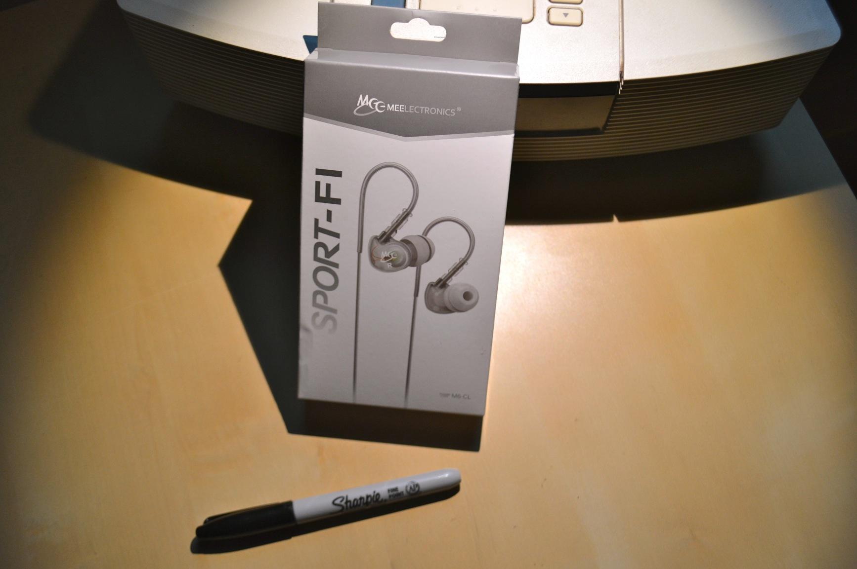MEE audio M6 Sport Wired Earbuds, Noise Isolating In Ear Headphones, Sweatproof Earphones for Running/Gym/Workouts with Dynamic Enhanced Bass Sound, Memory Wire Earhooks, 3.5mm Jack Plug (Clear) - Customer Photo 1