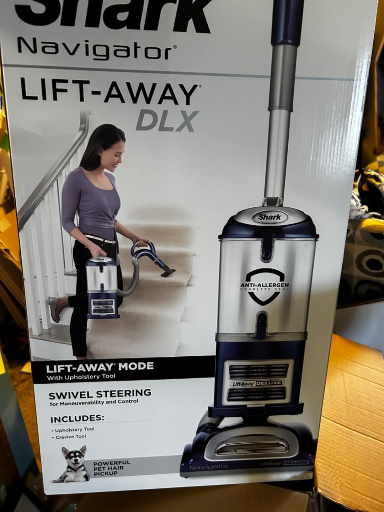 Shark NV352 Navigator Lift Away Upright Vacuum, Hepa Filter, Anti-Allergen Technology, Swivel Steering, Ideal for Carpet, Stairs, & Bare Floors, with Wide Upholstery & Crevice Tools, Lavender Customer Review Shark NV352 Navigator Lift Away Upright Vacuum, Hepa Filter, Anti-Allergen Technology, Swivel Steering, Ideal for Carpet, Stairs, & Bare Floors, with Wide Upholstery & Crevice Tools, Lavender - Customer Photo 2