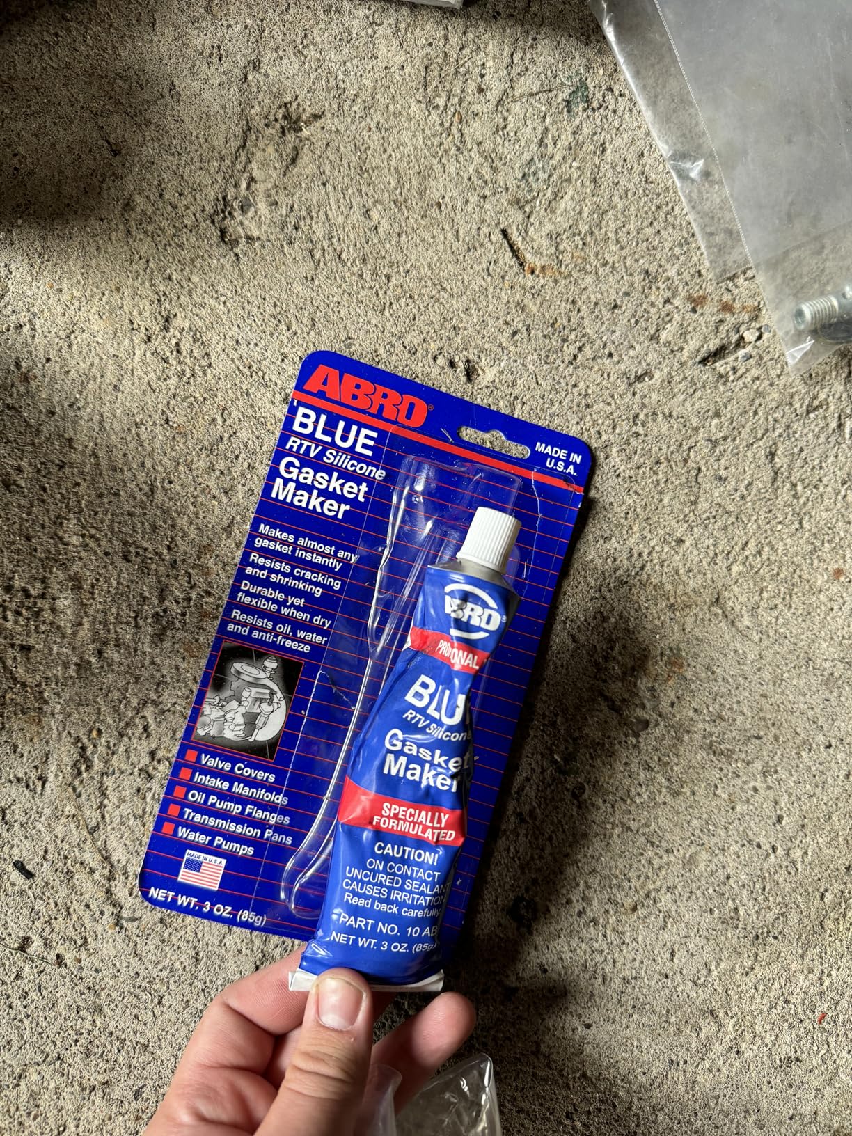 ABRO RTV Silicone Sealant and Gasket Maker: Up to 500 Degree F Heat, High Temp Silicone Sealant, 3 oz/85g Tube - Clear Customer Review ABRO RTV Silicone Sealant and Gasket Maker: Up to 500 Degree F Heat, High Temp Silicone Sealant, 3 oz/85g Tube - Clear - Customer Photo 1