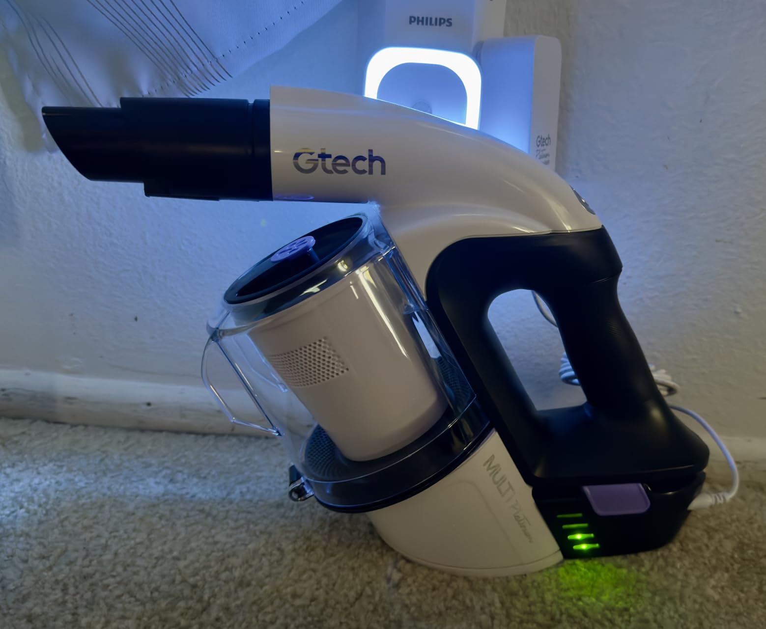 Gtech Multi MK2 Cordless Handheld Vacuum Cleaner with Powered Brush Bar - Mulitple Attachments - Perfect for Home, Stairs, Cars, and More - Rechargeable 22v Li-ion Battery - Lightweight (3.5 lbs.) Customer Review Gtech Multi MK2 Cordless Handheld Vacuum Cleaner with Powered Brush Bar - Mulitple Attachments - Perfect for Home, Stairs, Cars, and More - Rechargeable 22v Li-ion Battery - Lightweight (3.5 lbs.) - Customer Photo 2