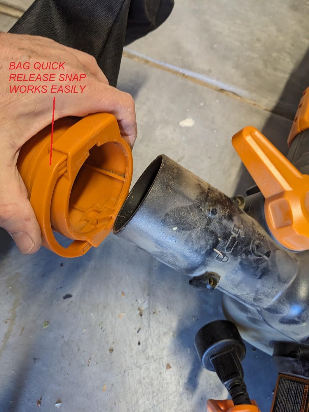 WORX WG509 12 Amp Trivac, 3 in 1 Electric Leaf Blower, Leaf Vacuum & Leaf Mulcher for Lawn Care - Customer Photo 2