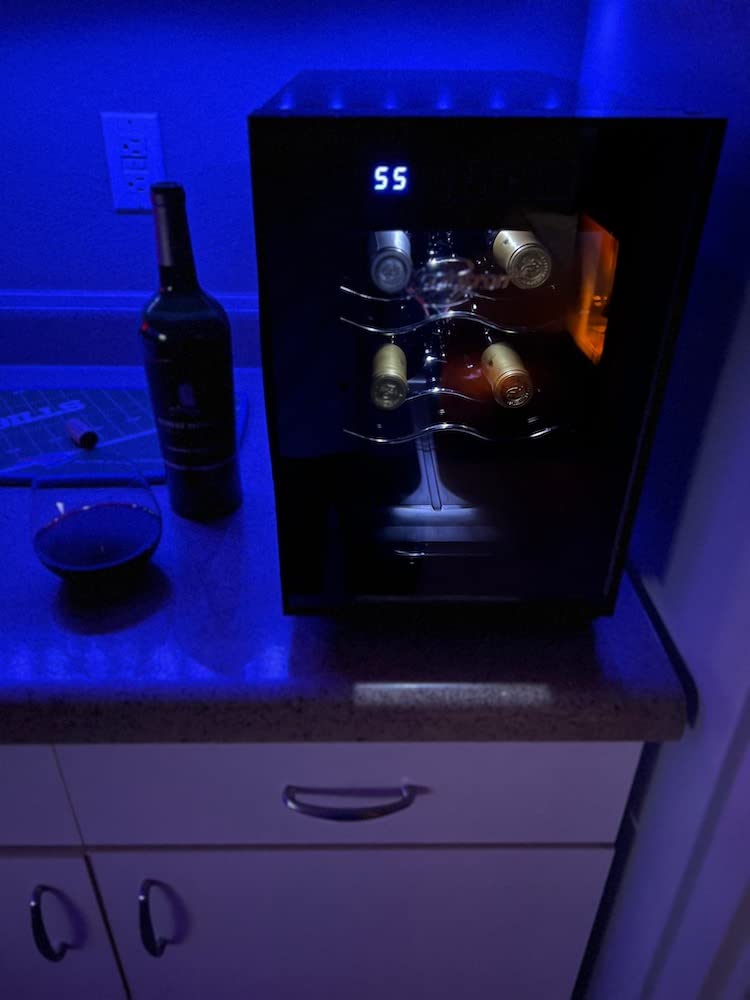 Koolatron Wine Fridge - Wine Cooler, 6 Bottle Cabinet for Champagne, Red & Whitewine, Freestanding Cellar For Bar, Home, Small Kitchen, Double Paned Glass Door Customer Review Koolatron Wine Fridge - Wine Cooler, 6 Bottle Cabinet for Champagne, Red & Whitewine, Freestanding Cellar For Bar, Home, Small Kitchen, Double Paned Glass Door - Customer Photo 3