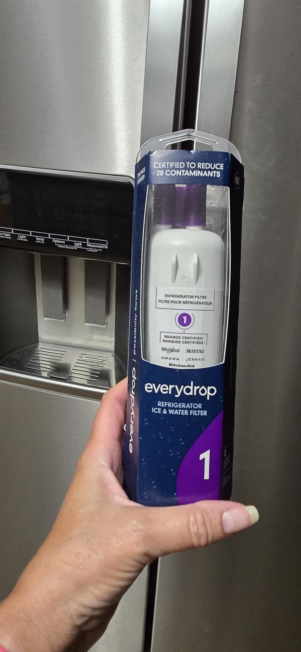 everydrop by Whirlpool Ice and Water Refrigerator Filter 1, EDR1RXD1 Customer Review everydrop by Whirlpool Ice and Water Refrigerator Filter 1, EDR1RXD1 - Customer Photo 1