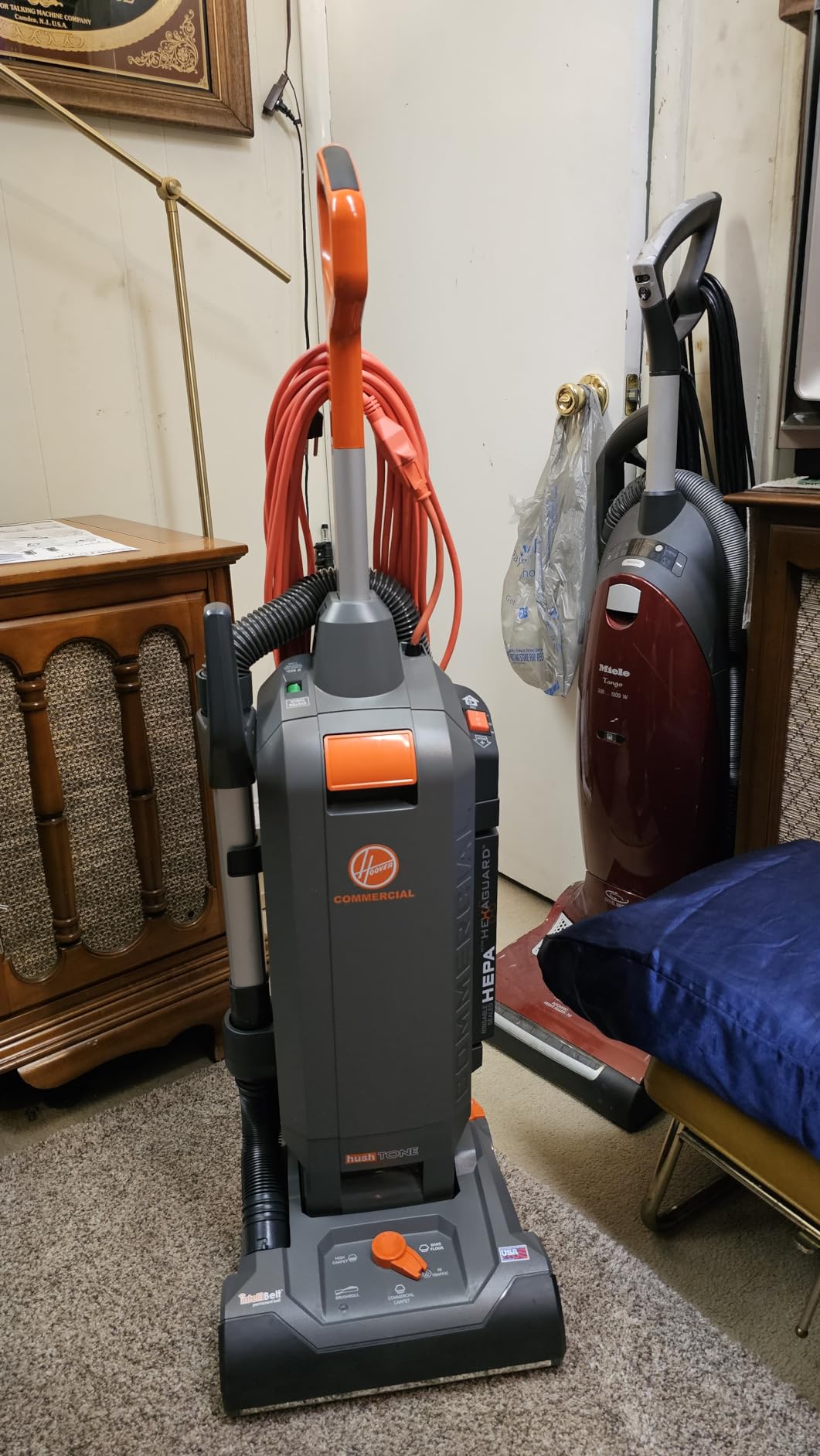 Hoover Commercial HushTone Upright Vacuum Cleaner, 15 inches with Intellibelt, for Carpet and Hard Floors, CH54115, Gray Customer Review Hoover Commercial HushTone Upright Vacuum Cleaner, 15 inches with Intellibelt, for Carpet and Hard Floors, CH54115, Gray - Customer Photo 1