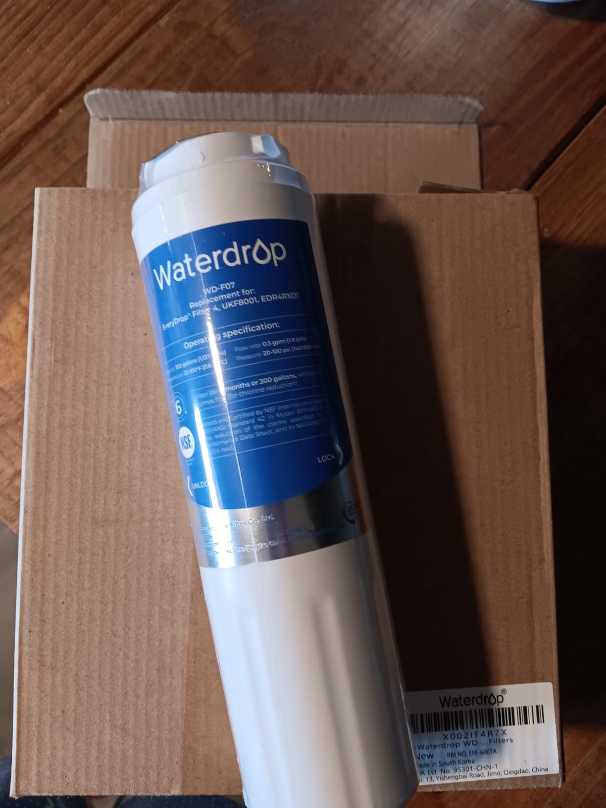Waterdrop EDR4RXD1 Replacement for EveryDrop Filter 4, Whirlpool UKF8001, 4396395, Maytag UKF8001AXX-200 Customer Review Waterdrop EDR4RXD1 Replacement for EveryDrop Filter 4, Whirlpool UKF8001, 4396395, Maytag UKF8001AXX-200 - Customer Photo 1