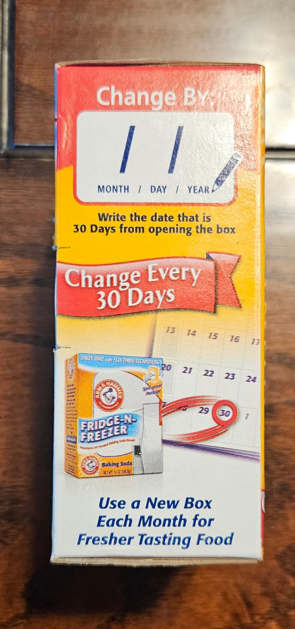 Arm & Hammer Baking Soda Fridge-n-Freezer Odor Absorber, Orange 14 oz, Pack of 12 Customer Review Arm & Hammer Baking Soda Fridge-n-Freezer Odor Absorber, Orange 14 oz, Pack of 12 - Customer Photo 1