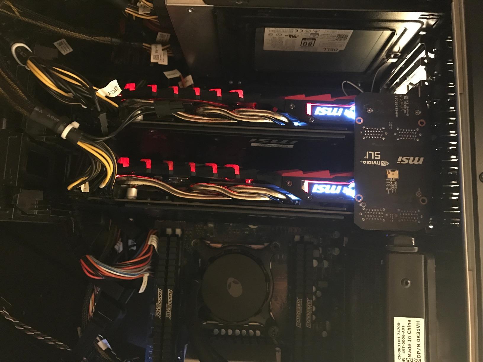 MSI Gaming 5K Video 60mm 2 Way SLI Bridge for GTX 1080 1070 Series Graphics Card (2WAY SLI HB Bridge M) - Customer Photo 2
