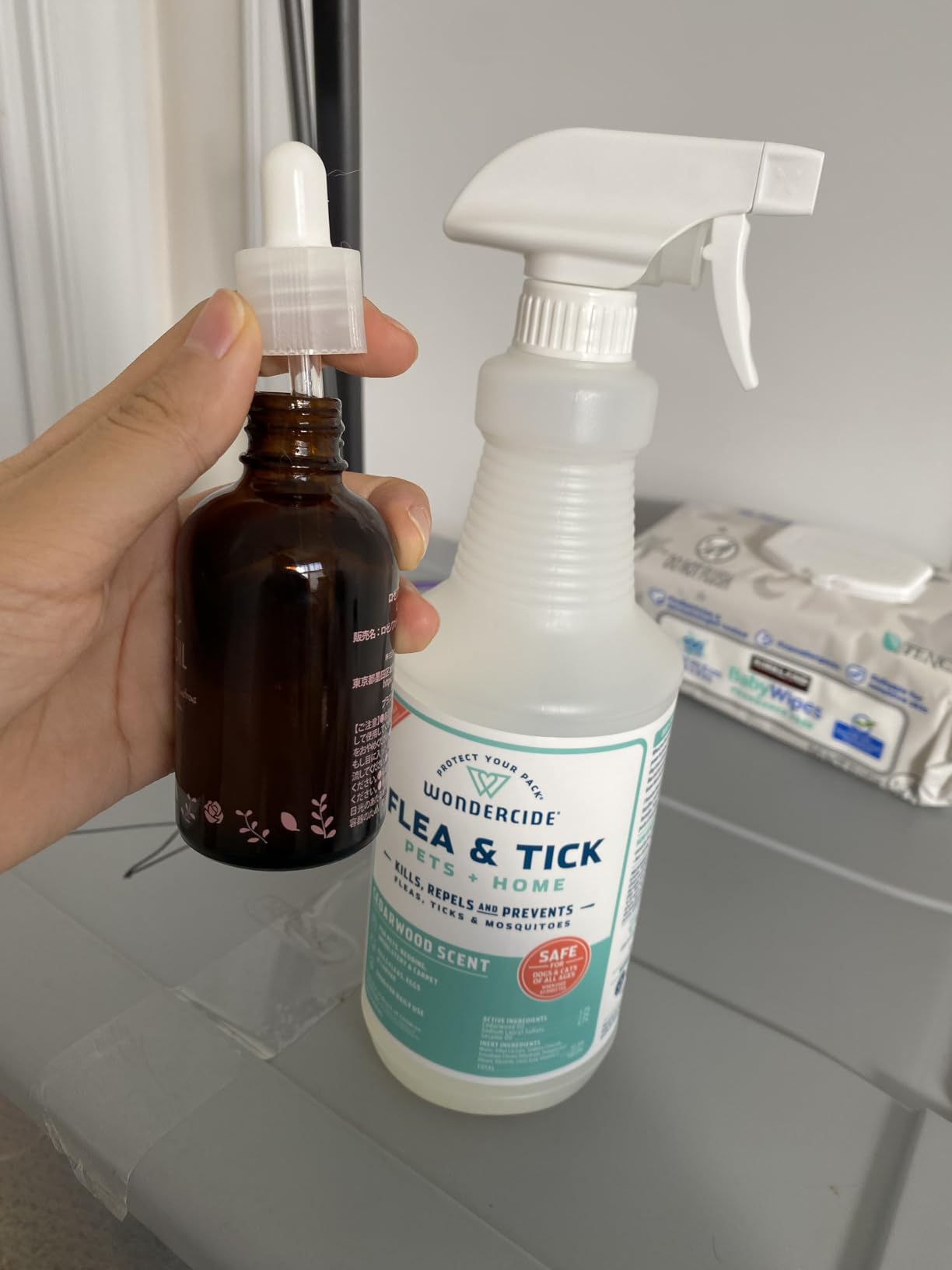 Wondercide - Flea, Tick & Mosquito Spray for Dogs, Cats, and Home - Flea and Tick Killer, Control, Prevention, Treatment - with Natural Essential Oils - Pet and Family Safe - Rosemary 32 oz Customer Review Wondercide - Flea, Tick & Mosquito Spray for Dogs, Cats, and Home - Flea and Tick Killer, Control, Prevention, Treatment - with Natural Essential Oils - Pet and Family Safe - Rosemary 32 oz - Customer Photo 2