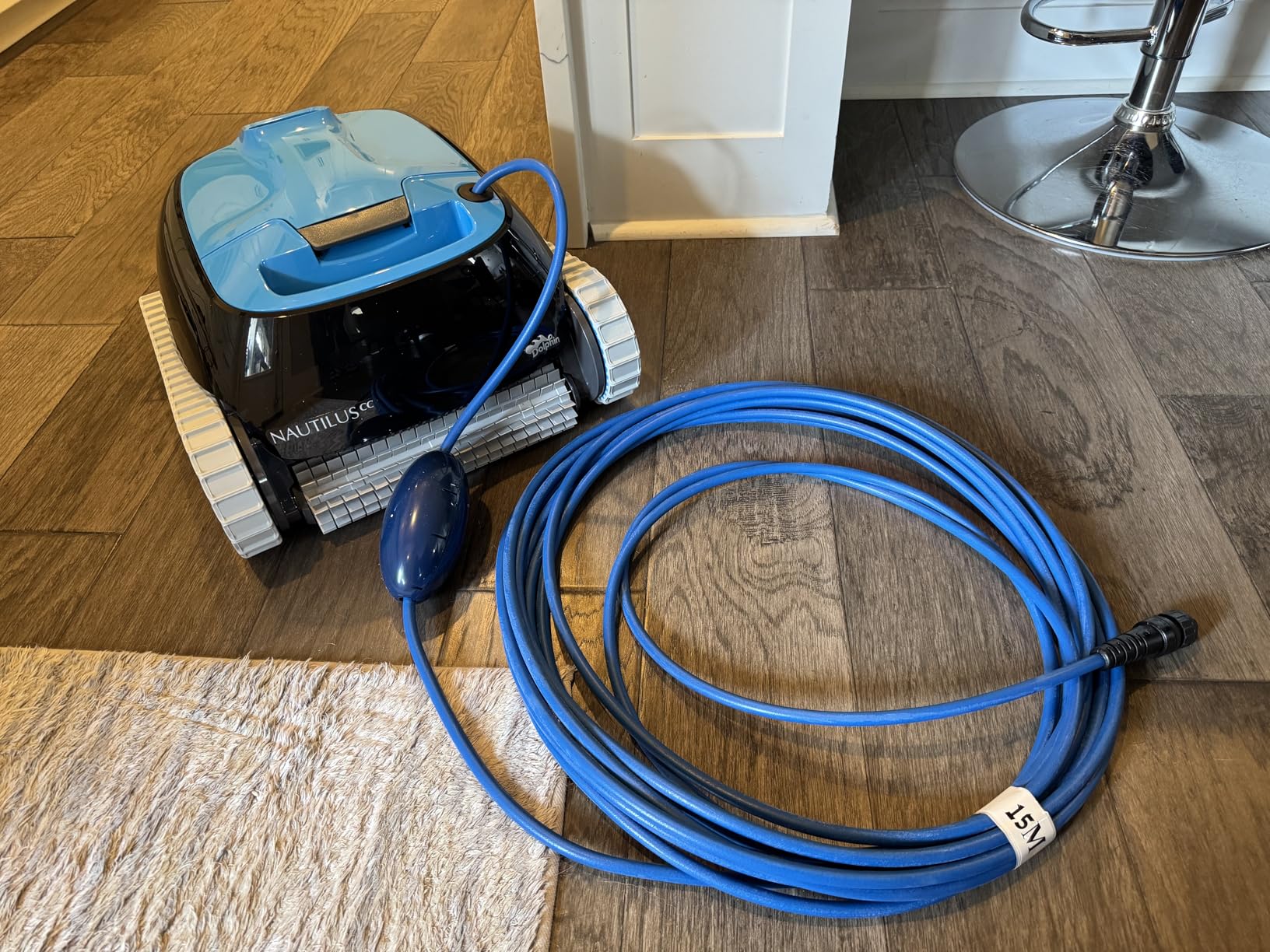 Dolphin Nautilus CC Automatic Robotic Pool Vacuum Cleaner, Wall Climbing Scrubber Brush, Top Load Filter Access, Ideal for Above/In-Ground Pools up to 33 FT in Length Customer Review Dolphin Nautilus CC Automatic Robotic Pool Vacuum Cleaner, Wall Climbing Scrubber Brush, Top Load Filter Access, Ideal for Above/In-Ground Pools up to 33 FT in Length - Customer Photo 1