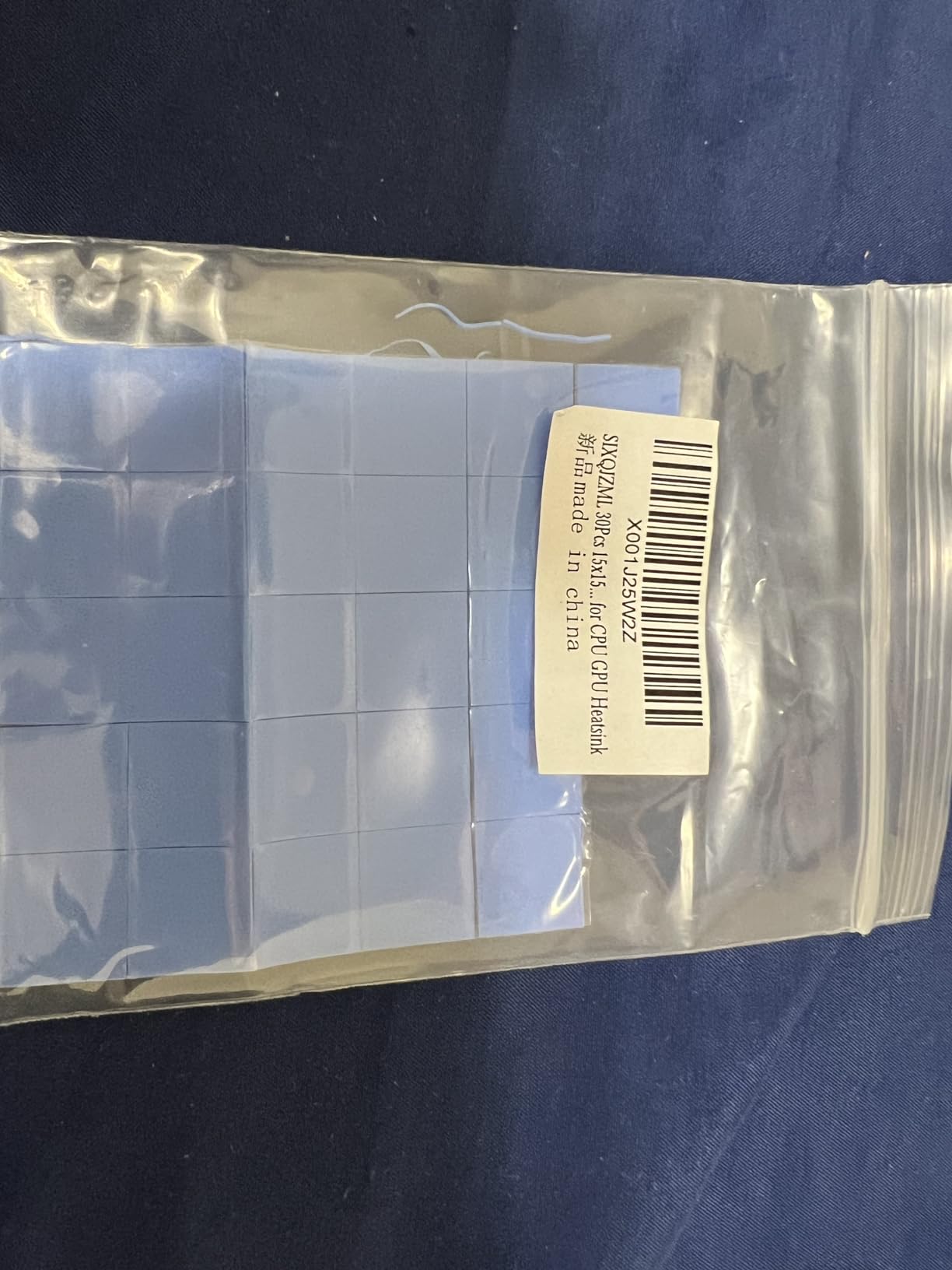 SIXQJZML 30Pcs 15x15x1mm Soft Silicone Thermal Conductive Pads Heatsink IC Chipset Northbridge for CPU GPU Heatsink - Customer Photo 1