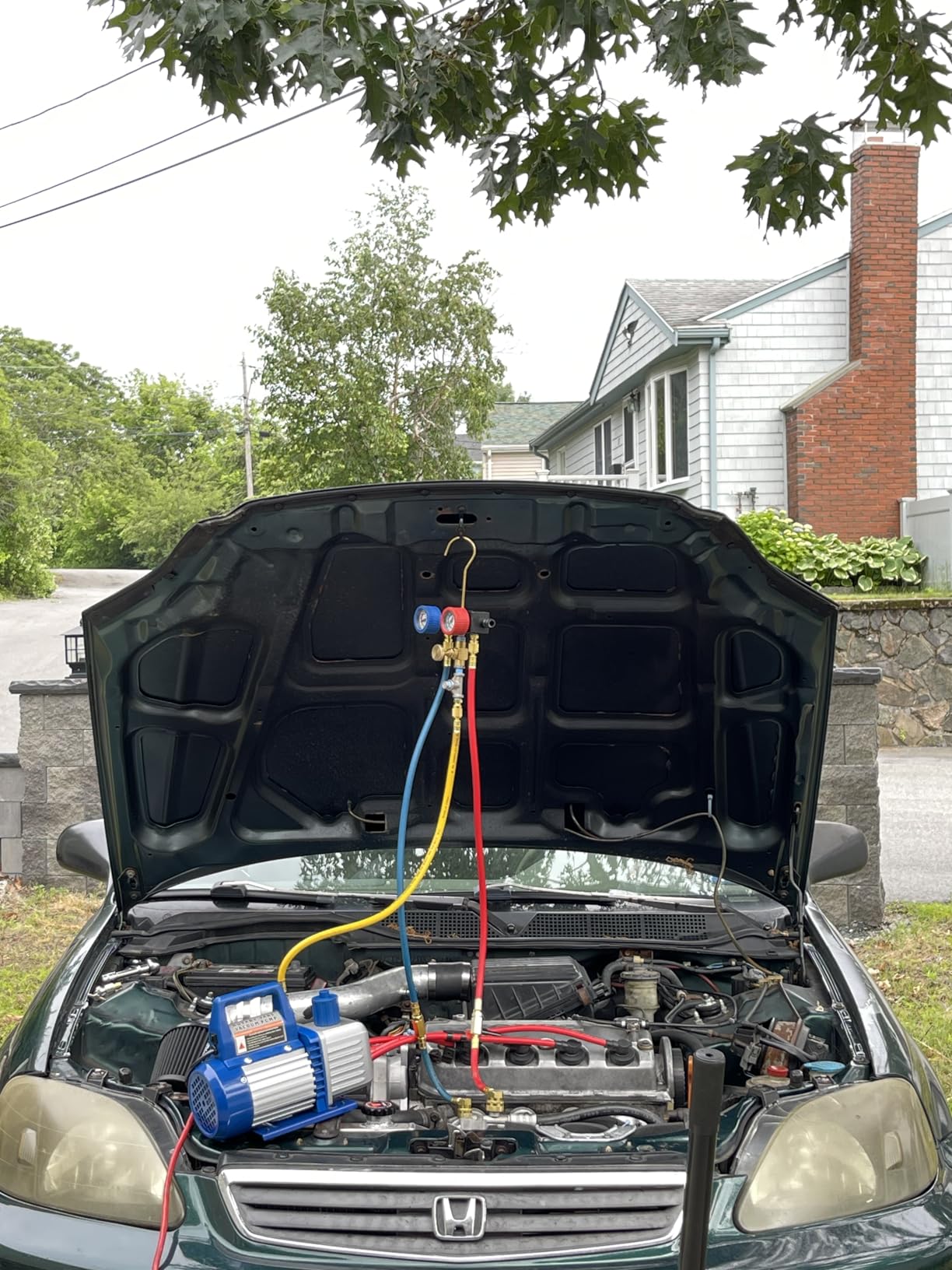VIVOHOME 110V 1/4 HP 3.5 CFM Single Stage Rotary Vane Air Vacuum Pump with Oil Bottle - Customer Photo 2