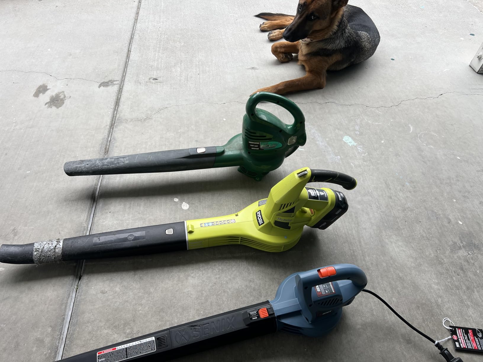 SENIX 12 AMP Leaf Blower, 3-in-1 Handheld Electric Leaf Blower, Vacuum, and Mulcher, 420 CFM, 179 MPH Airflow, Corded Blowers with Reusable Collection Bag (BLVE12-M) - Customer Photo 1