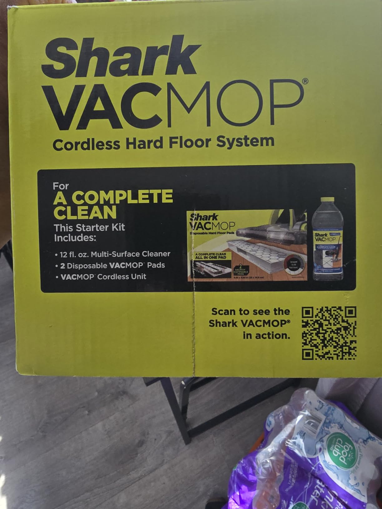 Shark VACMOP Cordless Hard Floor Cleaner, Vacuum and Spray Mop, Powerful Suction, Lightweight, LED Headlights, Includes 4 Disposable Pads, 12oz Multi-surface Cleaning Solution, Gray, VM252 Customer Review Shark VACMOP Cordless Hard Floor Cleaner, Vacuum and Spray Mop, Powerful Suction, Lightweight, LED Headlights, Includes 4 Disposable Pads, 12oz Multi-surface Cleaning Solution, Gray, VM252 - Customer Photo 2