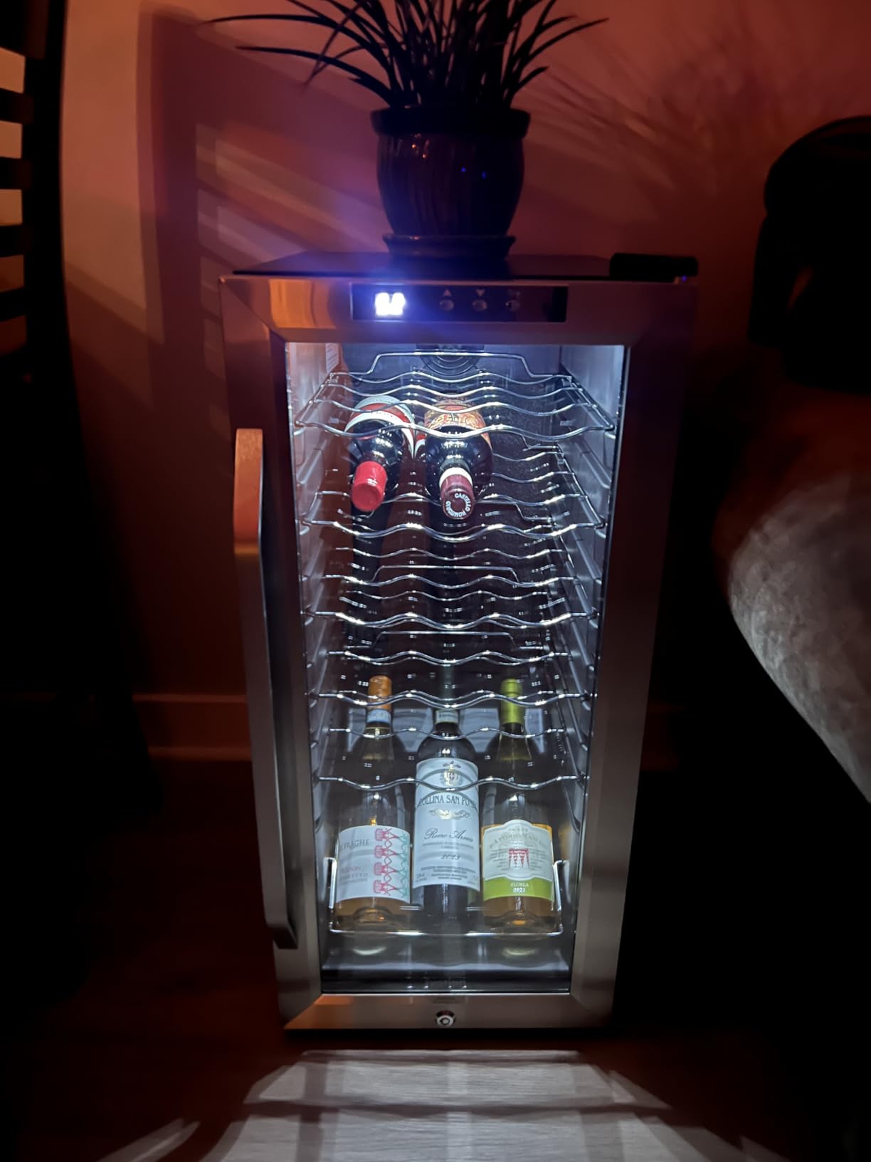 Ivation 18 Bottle Compressor Wine Cooler Refrigerator w/Lock, Large Freestanding Wine Cellar For Red, White, Champagne or Sparkling Wine, 41f-64f Digital Temperature Control Fridge Glass Door Black Customer Review Ivation 18 Bottle Compressor Wine Cooler Refrigerator w/Lock, Large Freestanding Wine Cellar For Red, White, Champagne or Sparkling Wine, 41f-64f Digital Temperature Control Fridge Glass Door Black - Customer Photo 2