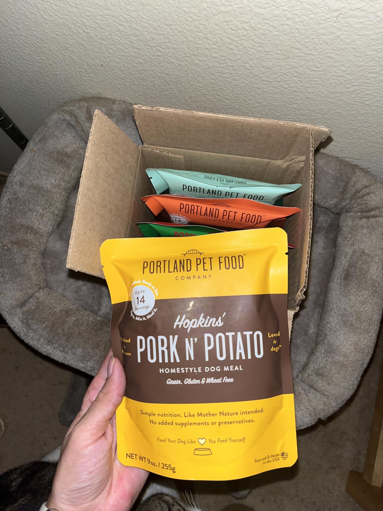 Portland Pet Food Company Fresh Dog Food Pouches - Human-Grade Topper Mix-Ins & Wet Pet Meals - Small & Large Breed Puppy & Senior Dogs - Gluten-Free Meal Toppers, Made in The USA - 5 Pack Variety - Customer Photo 1